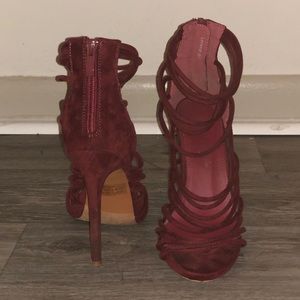 Burgundy heel